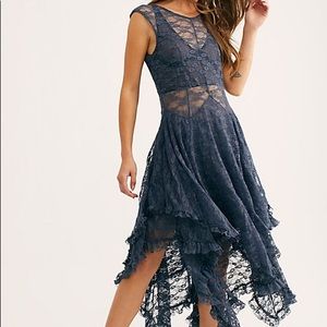 Gray Free People French Courtship Dress, Size M